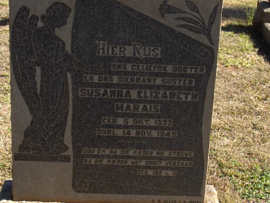 MEIRING Susanna Elizabeth  1932-1949