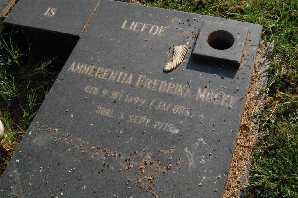 MOCKE Ammerentia Fredrika nee JACOBS 1899-1975