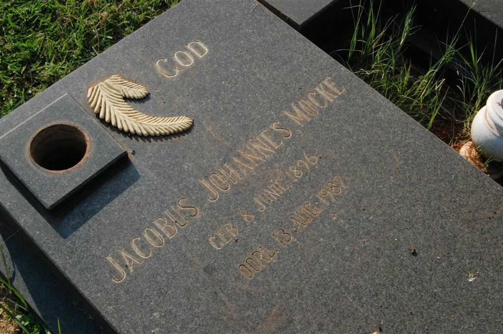 MOCKE Jacobus Johannes 1896-1987