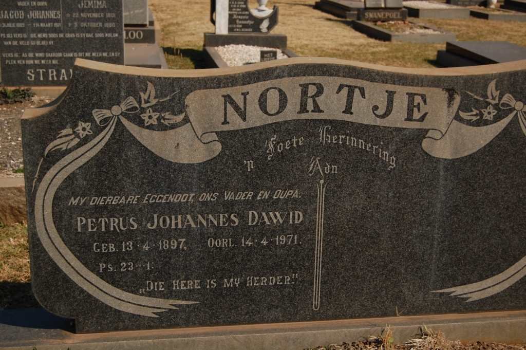 NORTJE Petrus Johannes Dawid 1897-1971