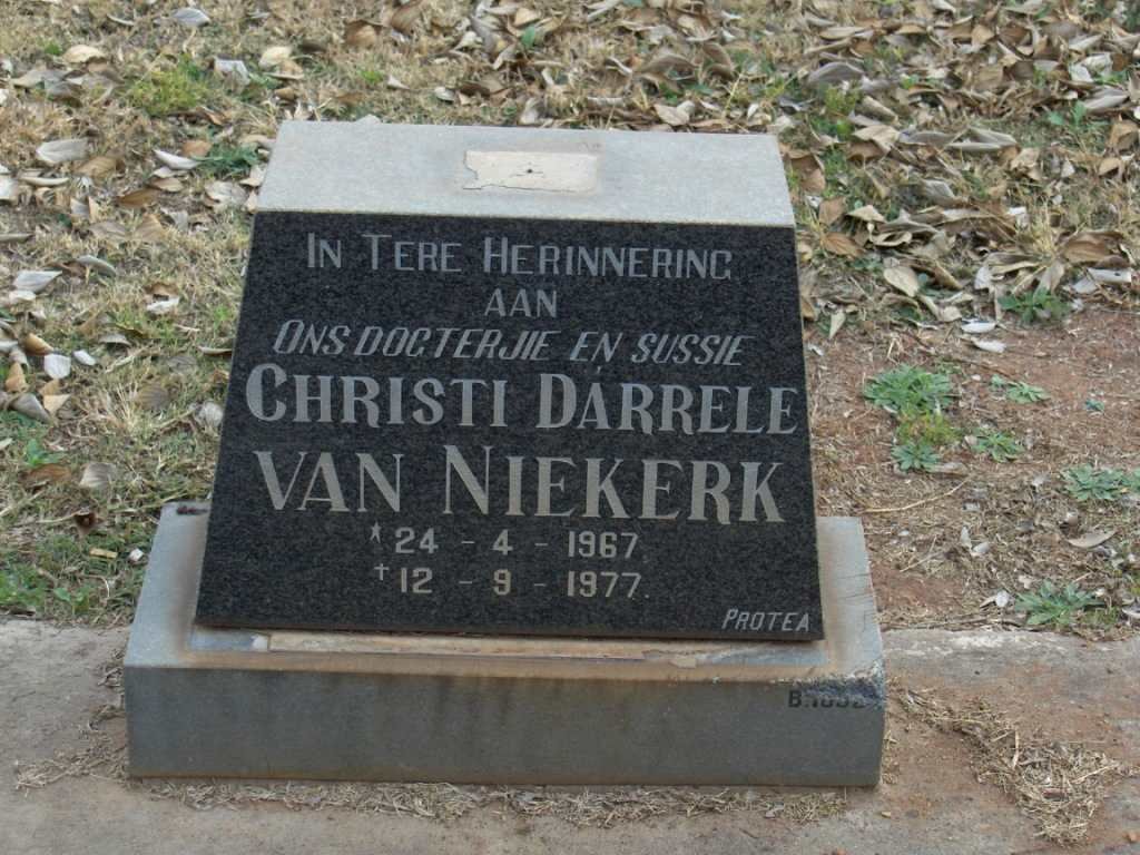 NIEKERK Christi Darrele, van 1967-1977