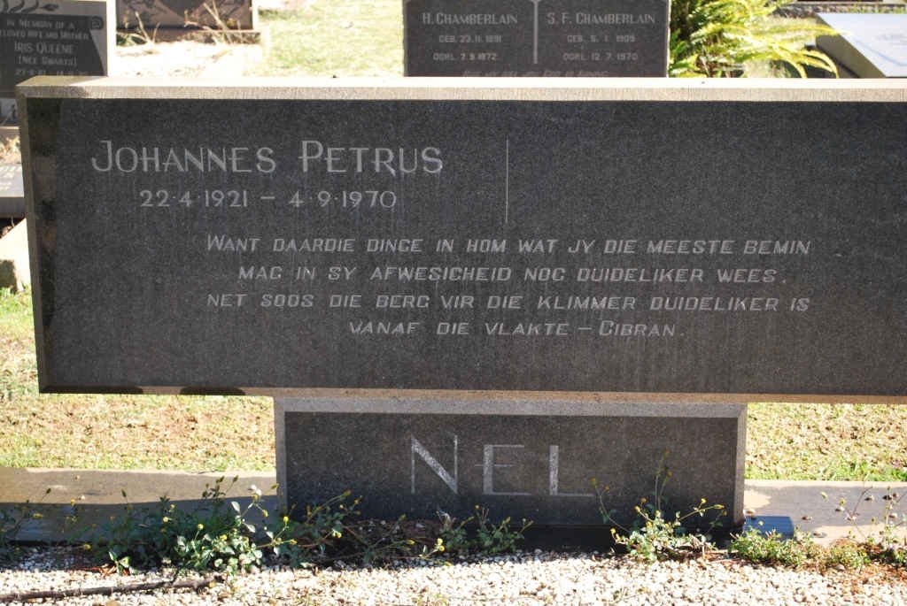 NEL Johannes Petrus 1921-1970