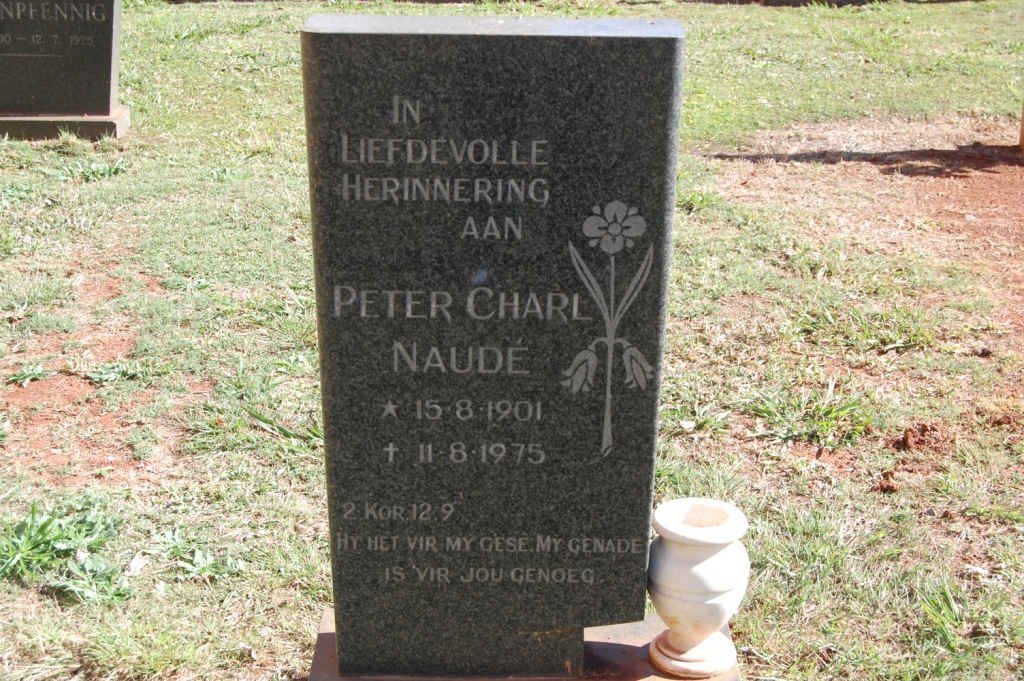 NAUDÉ Peter Charl 1901-1975