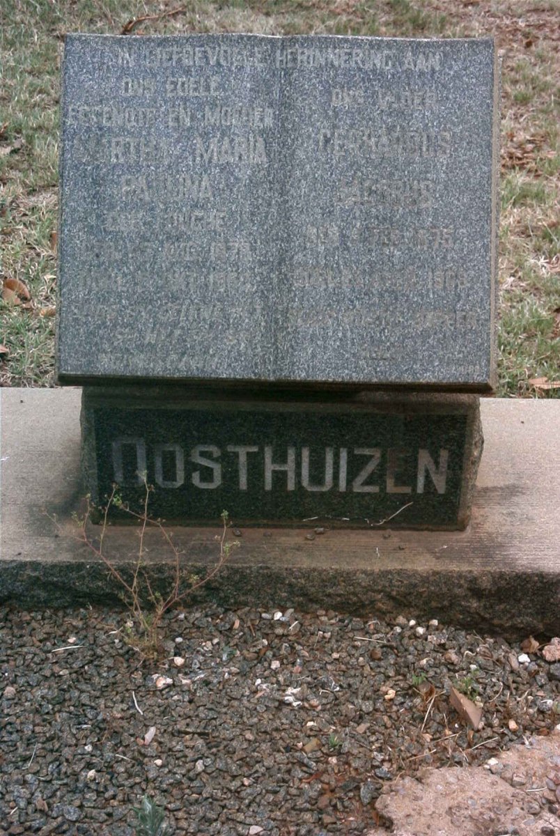 OOSTHUIZEN Gerhardus &amp; Martha Maria