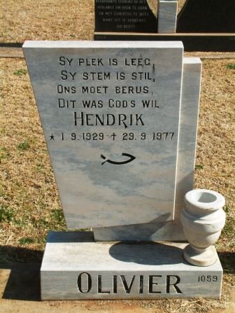 OLIVIER Hendrik 1929-1977