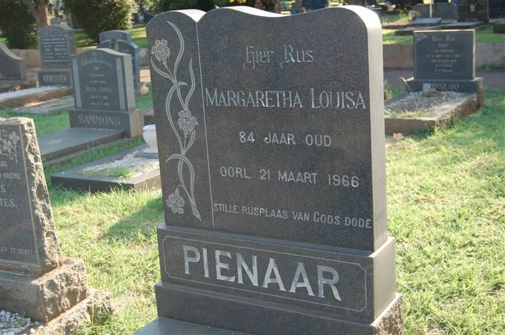PIENAAR Margaretha Louisa -1966