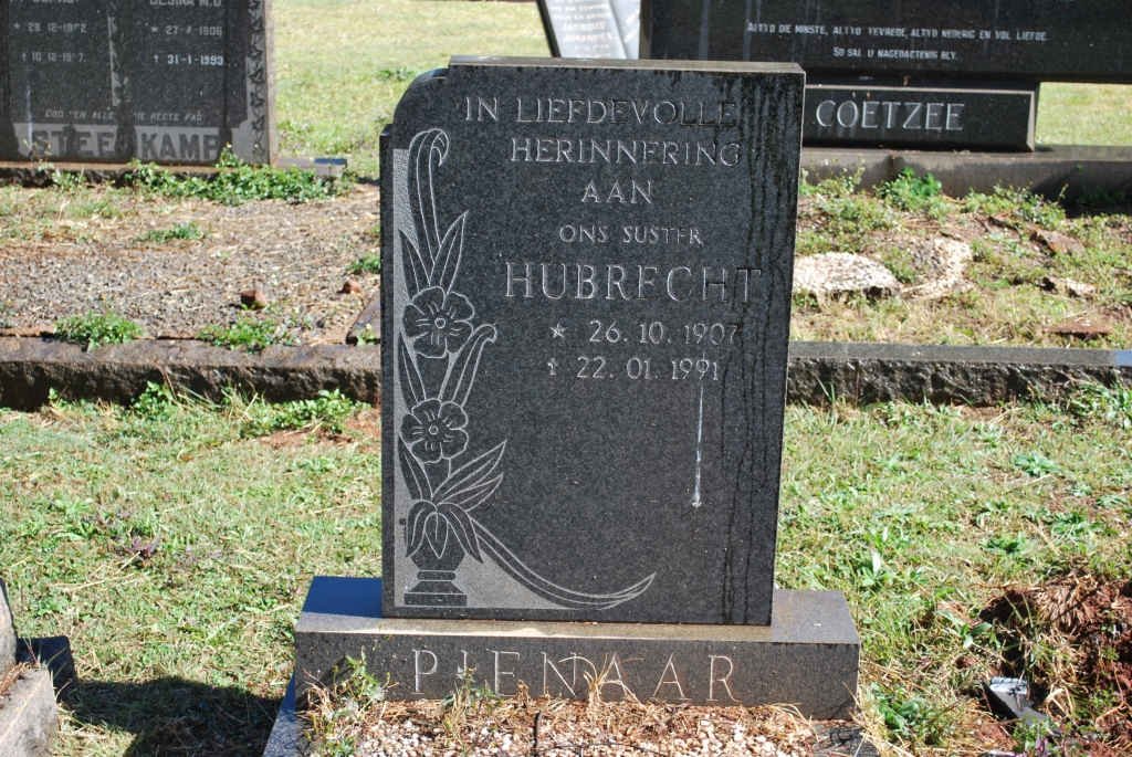 PIENAAR Hubrecht 1907-1991