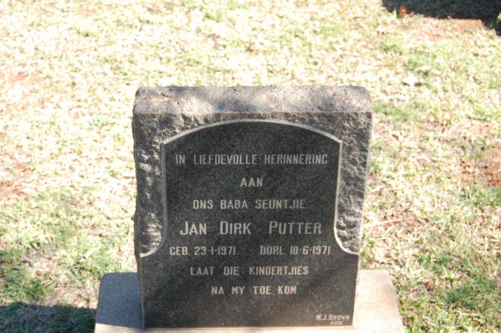 PUTTER Jan Dirk 1971-1971