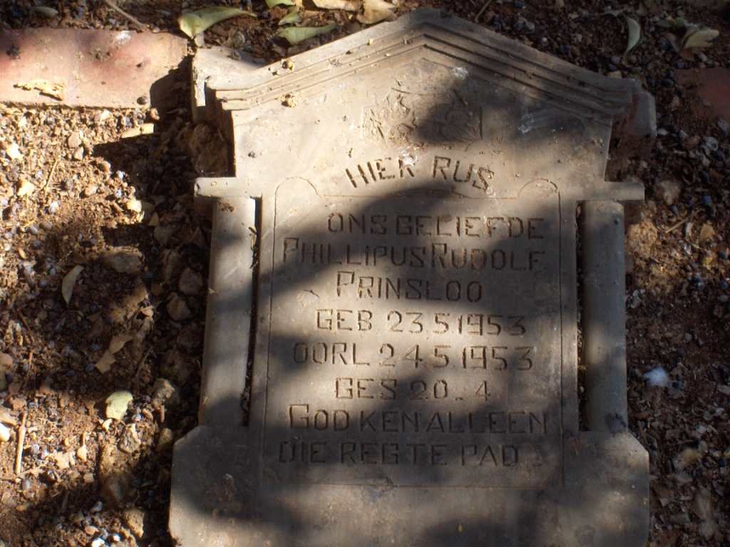 PRINSLOO Phillipus Rudolf 1953-1953