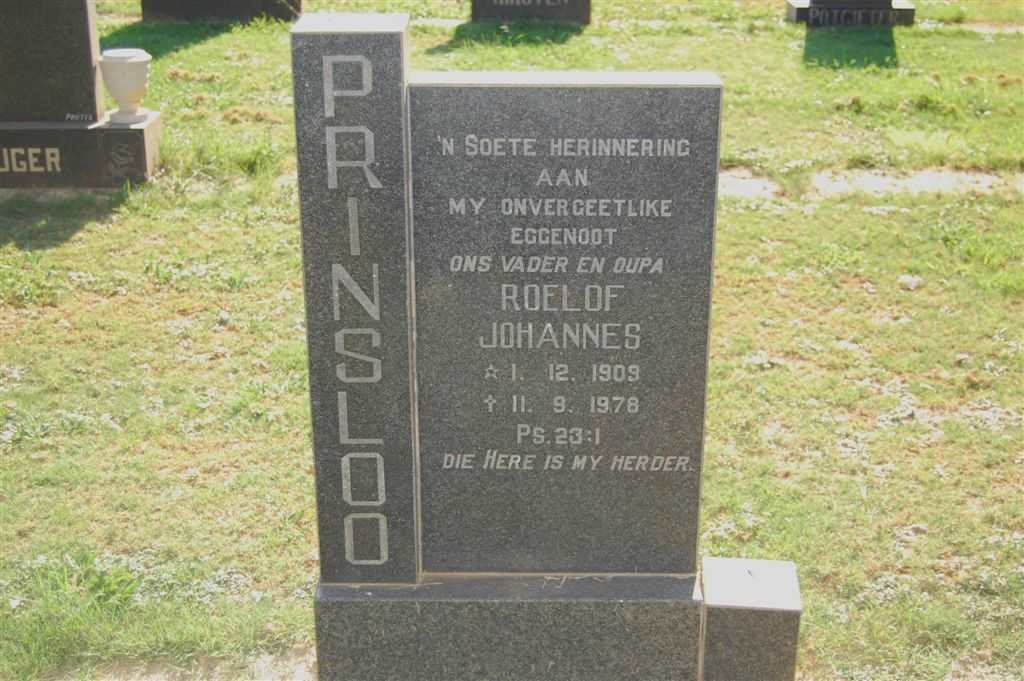 PRINSLOO Roelof Johannes 1909-1978