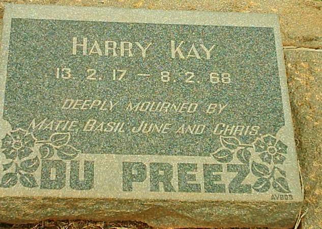 PREEZ Harry Kay, du 1917-1968