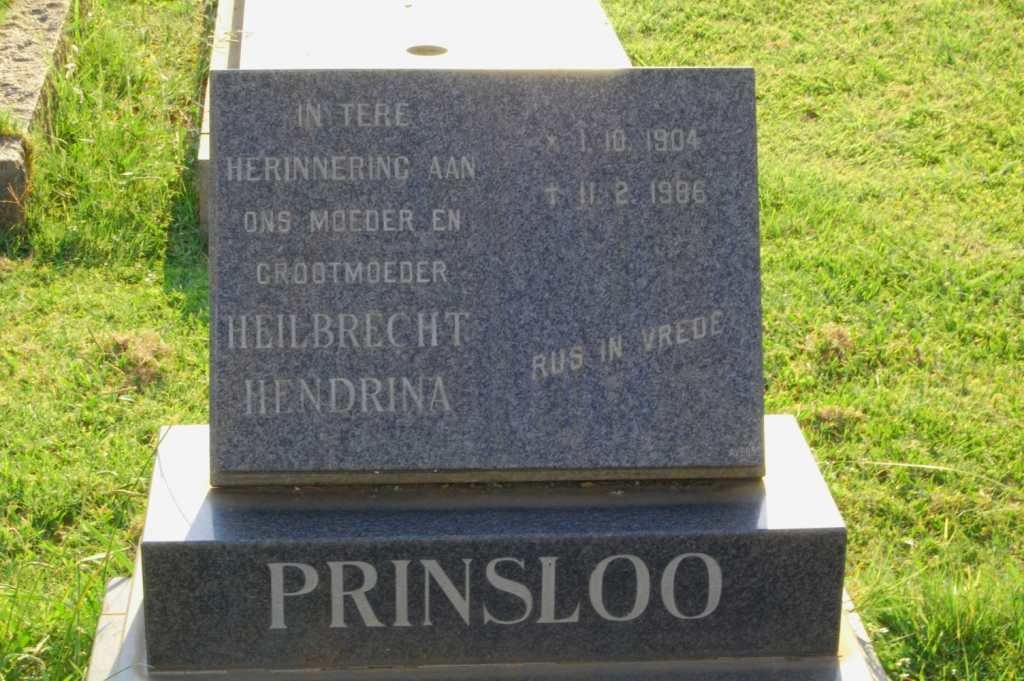 PRINSLOO Heilbrecht Hendrina 1904-1986