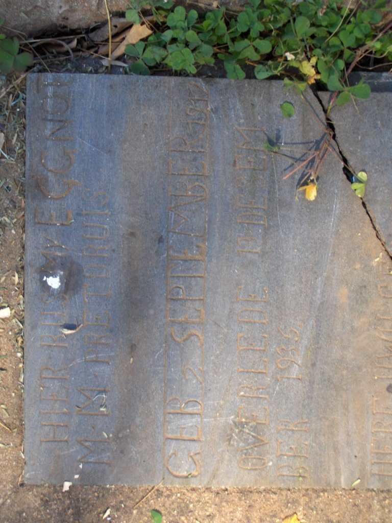 PRETORIUS M.M. 1912-1935