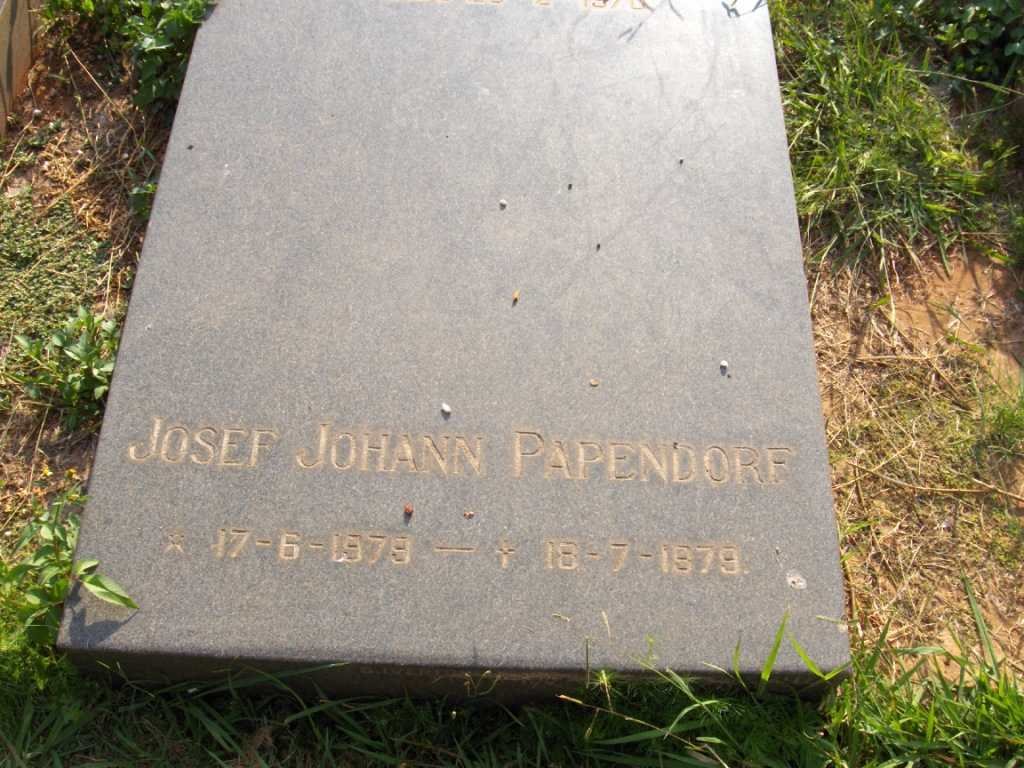 PAPENDORF Josef Johann 1979-1979