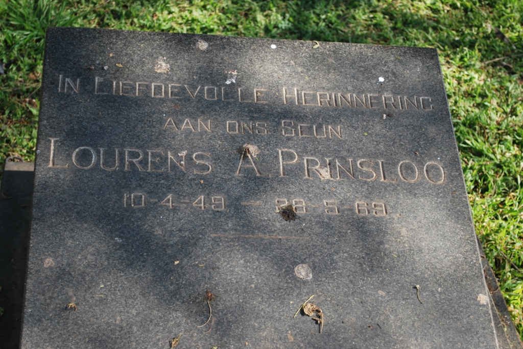 PRINSLOO Lourens A. 1949-1969