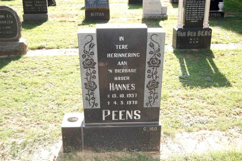 PEENS Hannes 1957-1978