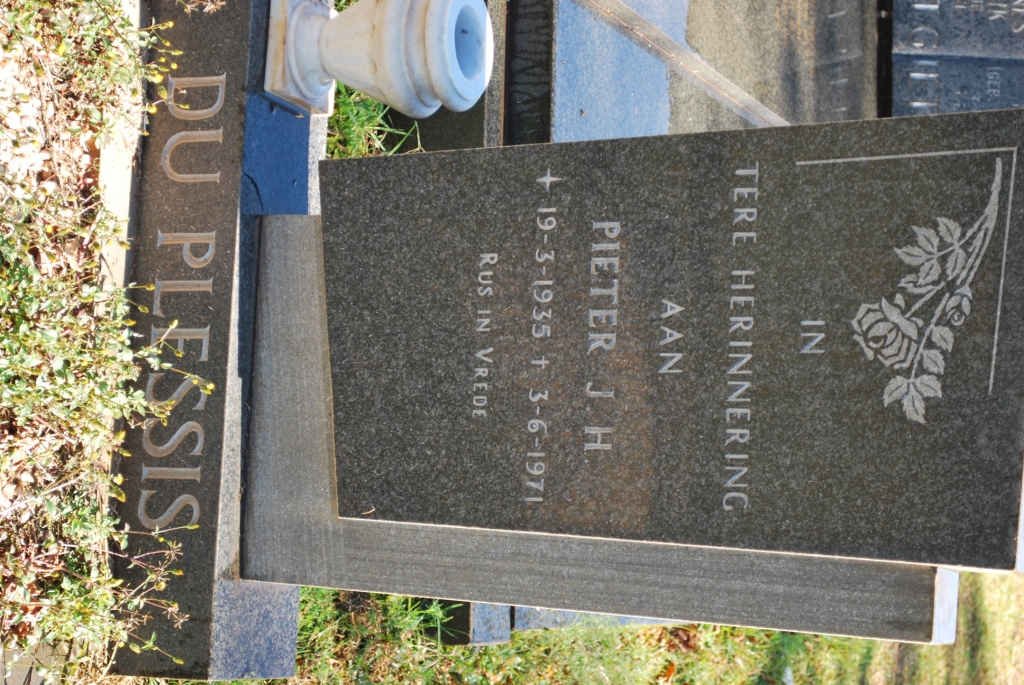 PLESSIS Pieter J.H., du 1935-1971
