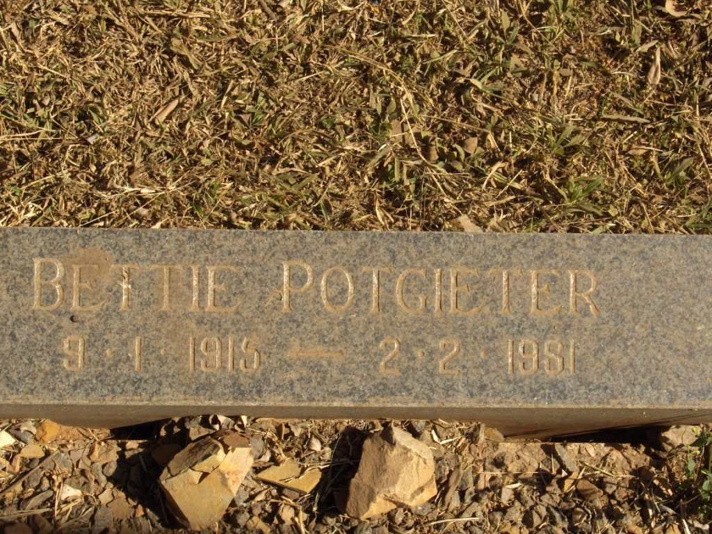 POTGIETER Bettie 1915-1981