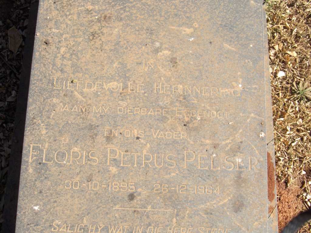 PELSER Floris Petrus 1895-1964