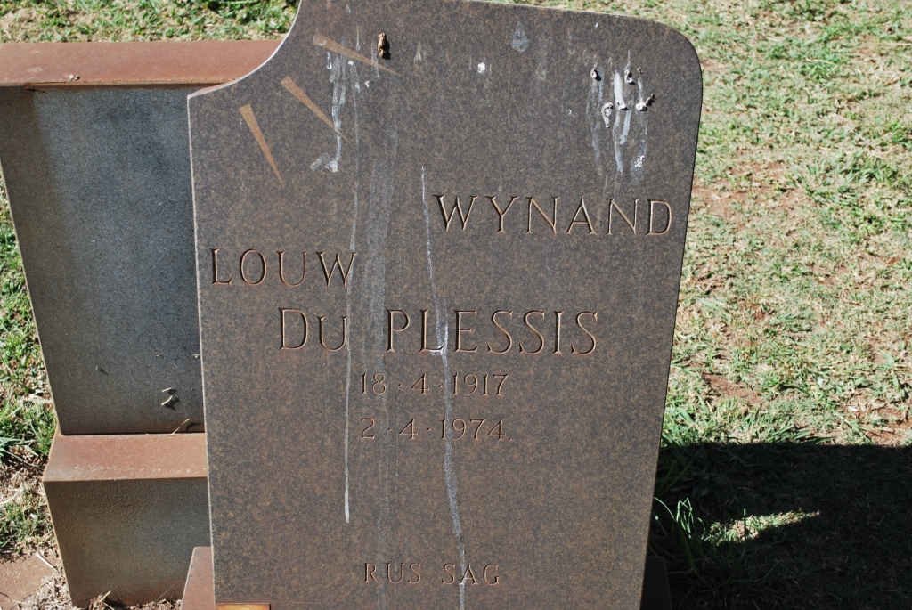 PLESSIS Wynand Louw, du 1917-1974