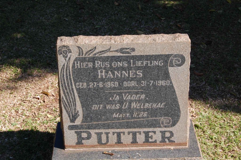 PUTTER Hannes 1960-1960