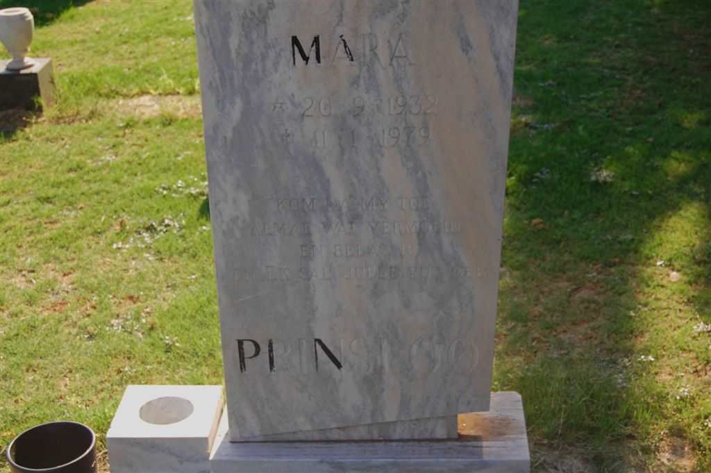 PRINSLOO Mara 1932-1979