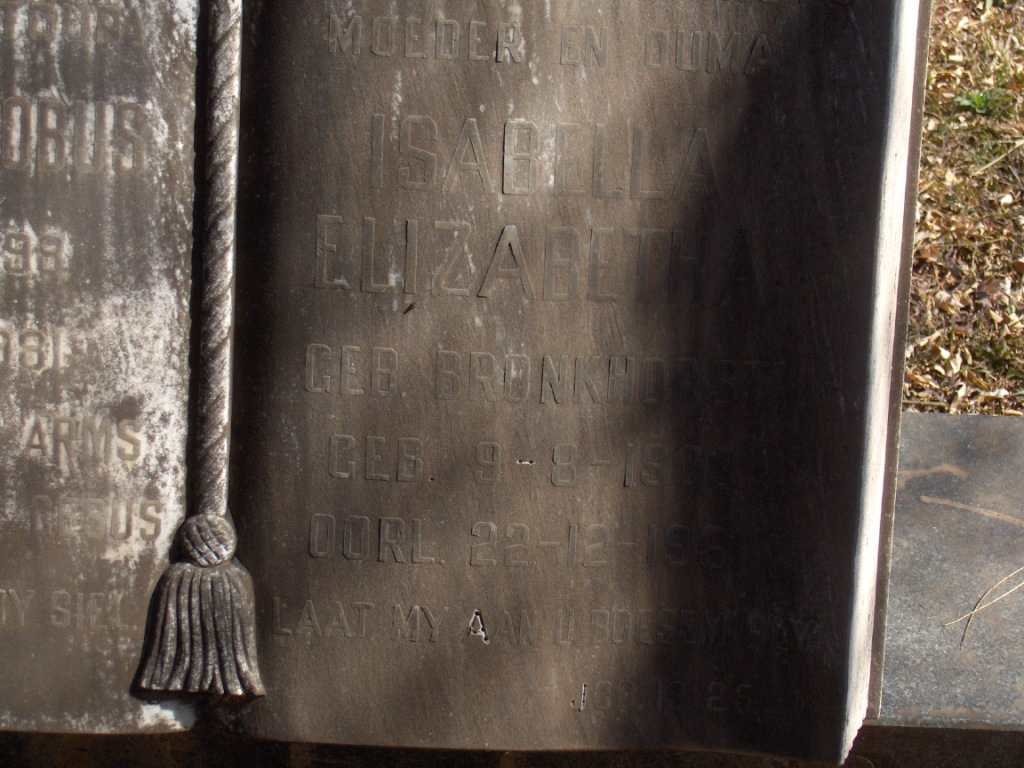 POTGIETER Isabella Elizabetha nee BRONKHORST 1903-196?