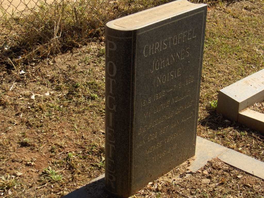 POTGIETER  Christoffel Johannes 1906-1966