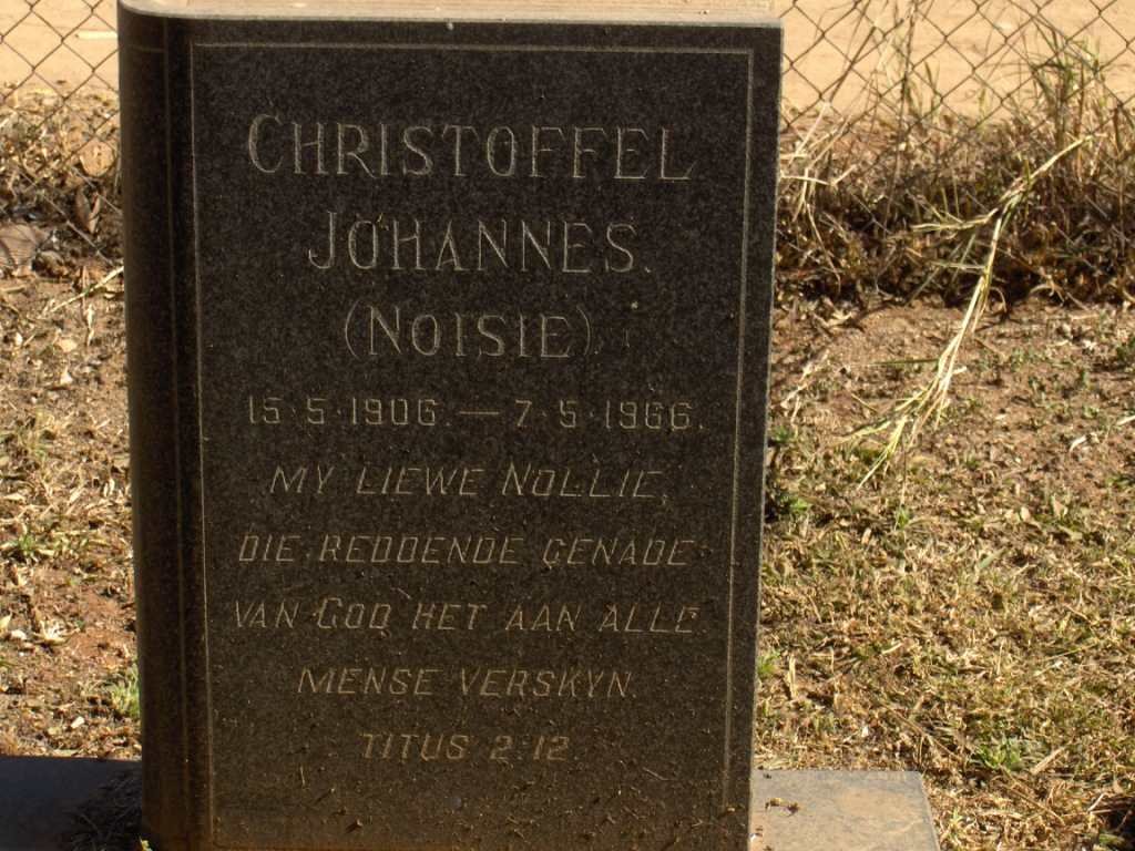 POTGIETER Christoffel Johannes 1906-1966