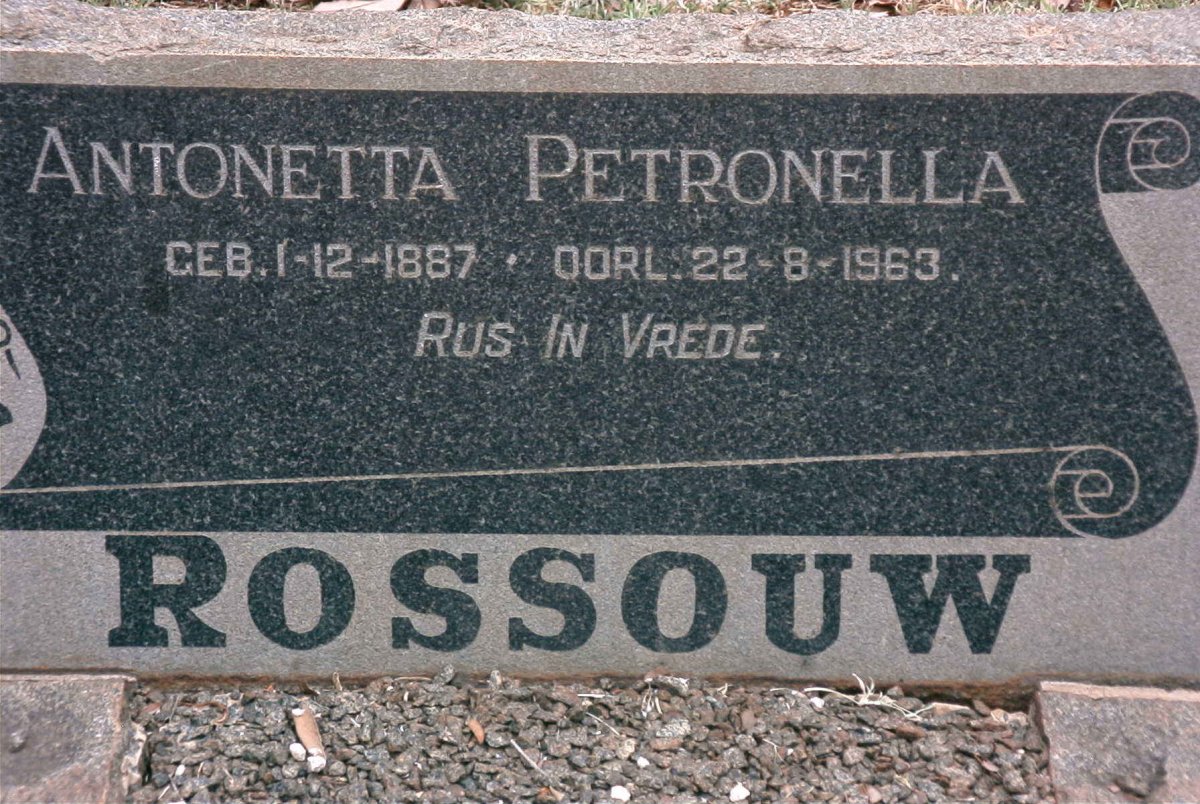 ROSSOUW Antonetta Petronella 1887-1963
