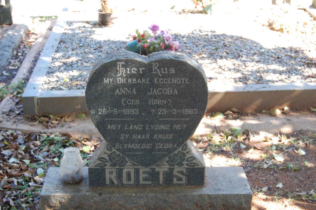 ROETS Anna Jacoba nee HORN 1893-1963