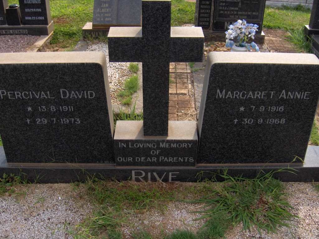 RIVE Percival David 1911-1973 &amp; Margaret Annie 1916-1968