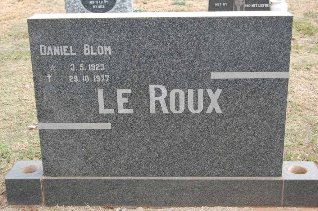 ROUX Daniel Blom, le 1923-1977