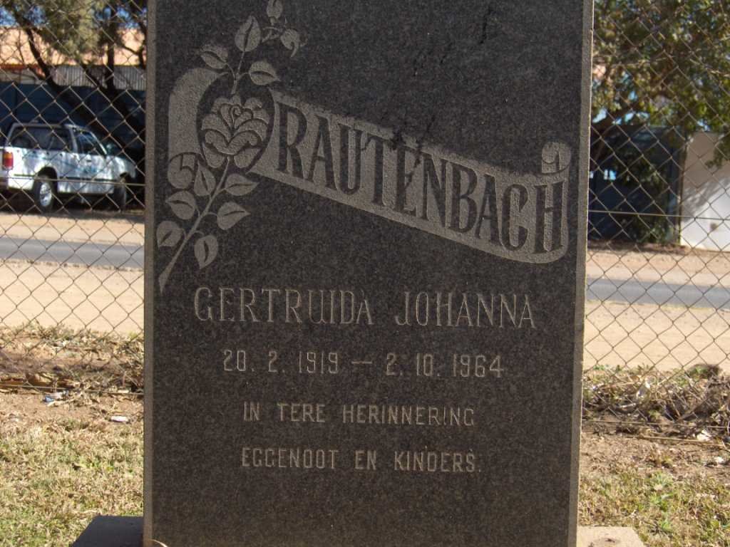 RAUTENBACH Gertruida Johanna 1919-1964