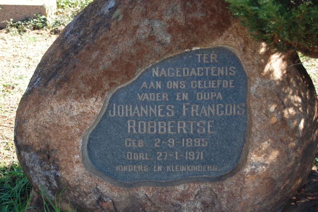 ROBBERTSE Johannes Francois 1895-1971