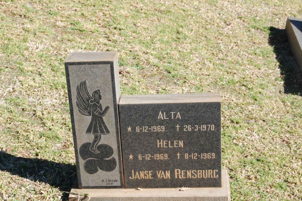 RENSBURG Alta, Janse van 1969-1970 :: JANSE VAN RENSBURG Helen 1969-1969