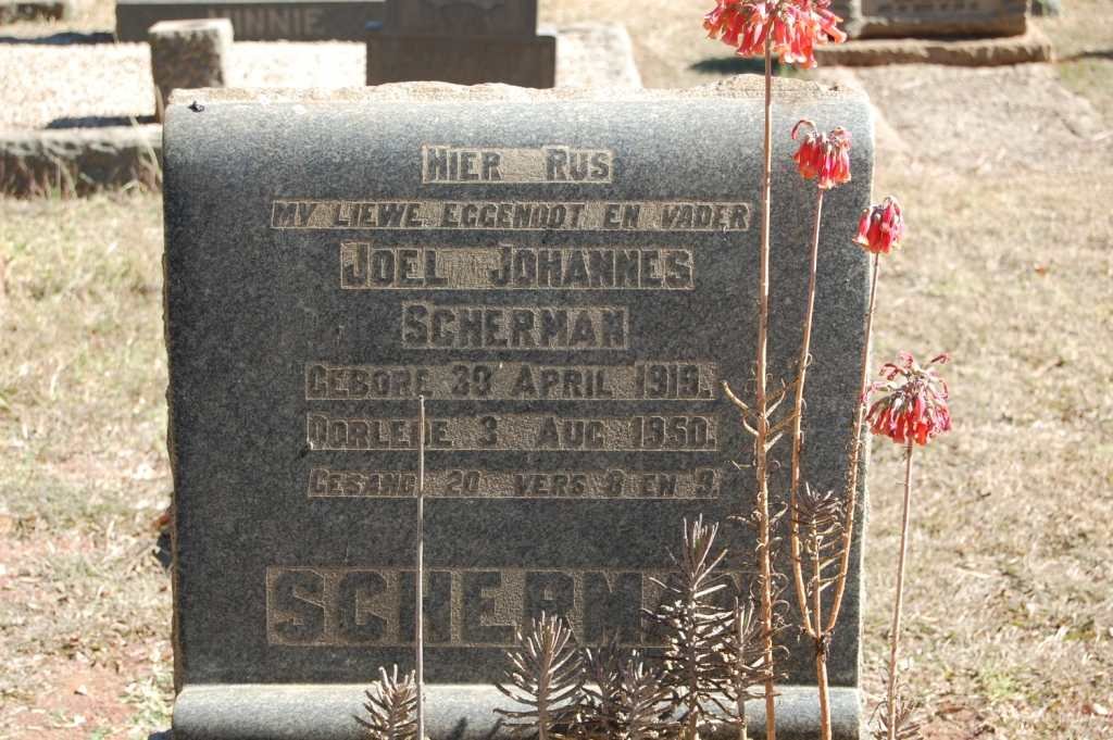 SCHERMAN Joel Johannes 1919-1950