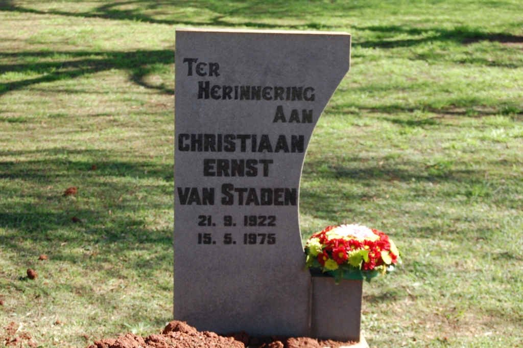 STADEN Christiaan Ernst, van 1922-1975