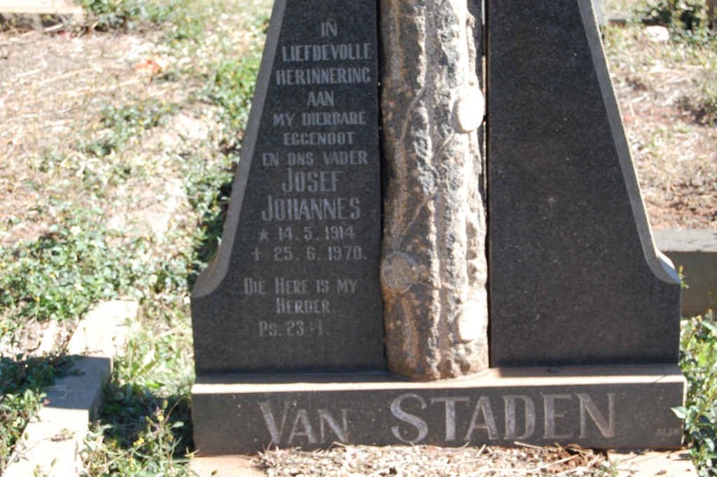 STADEN Josef Johannes, van 1914-1970
