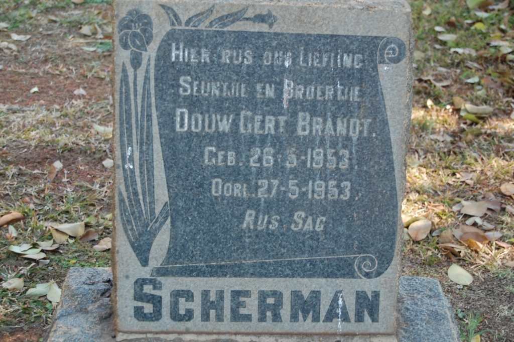 SCHERMAN Douw Gert Brandt 1953-1953