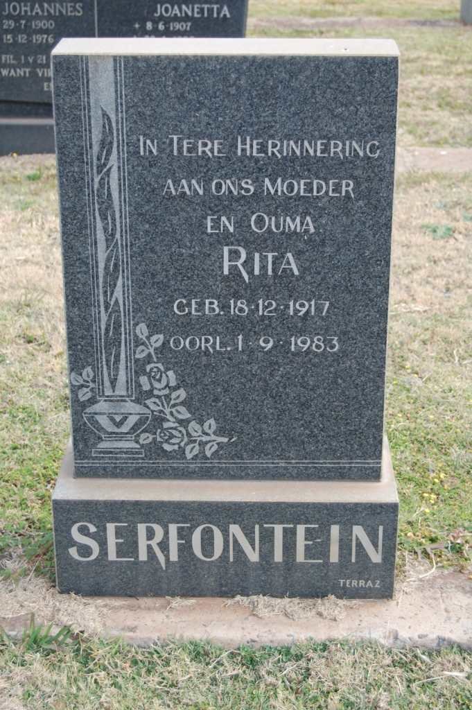 SERFONTEIN Rita 1917-1983