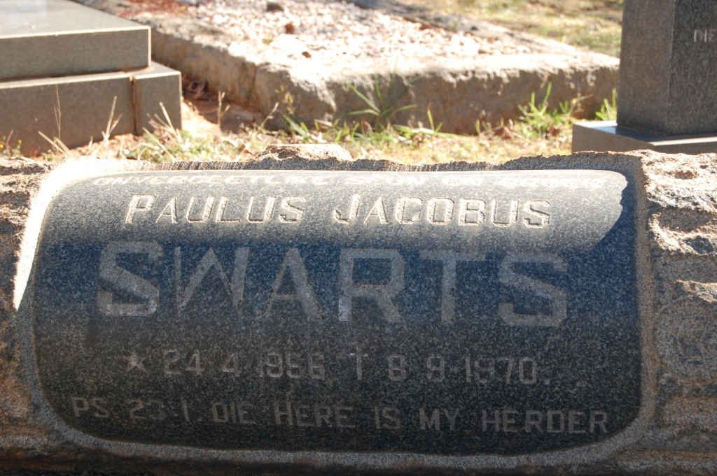 SWARTS Paulus Jacobus 1956-1970