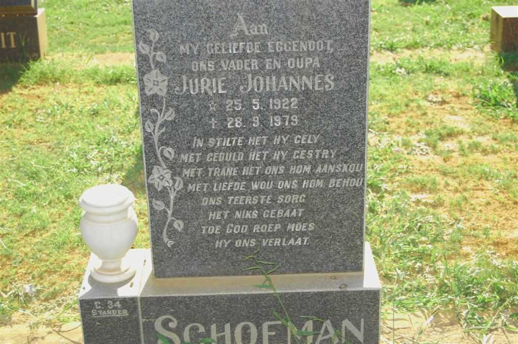 SCHOEMAN Jurie Johannes 1922-1979