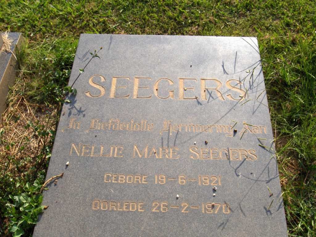 SEEGERS Nellie Mare 1921-1970