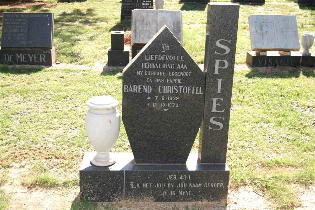 SPIES Barend Christoffel 1932-1979