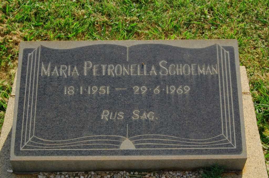 SCHOEMAN Maria Petronella 1951-1969