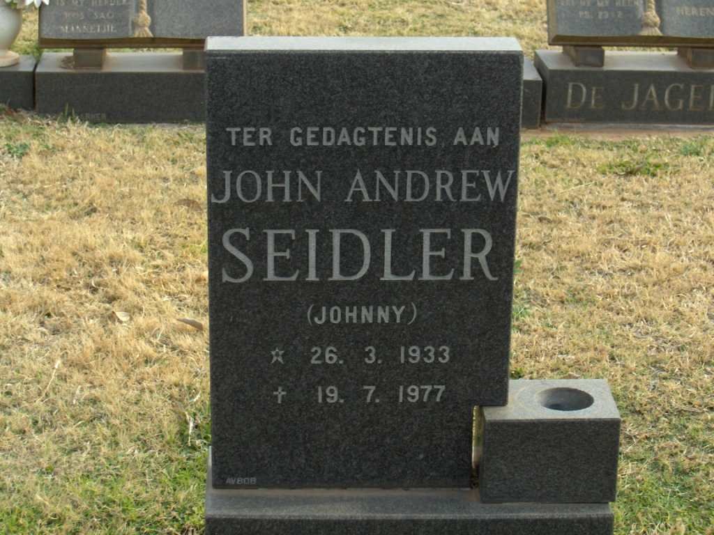 SEIDLER John Andrew 1933-1977