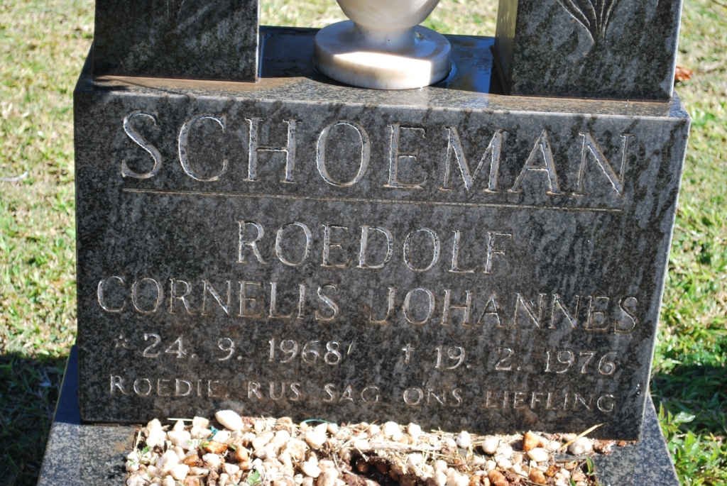 SCHOEMAN Roedolf Cornelius Johannes 1968-1976
