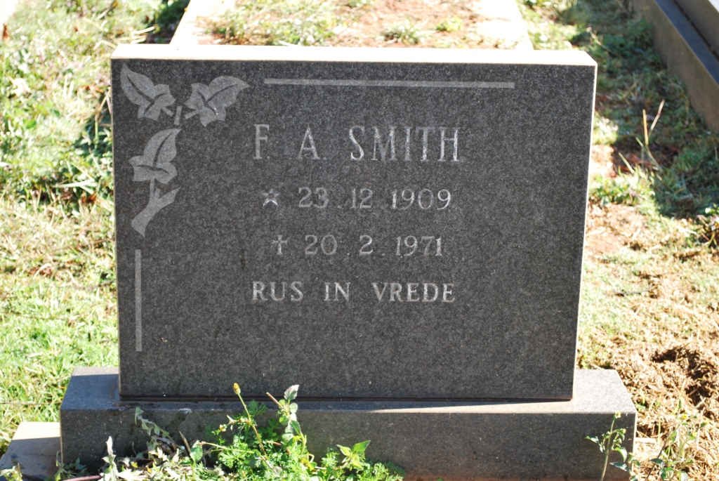 SMITH F.A. 1909-1971
