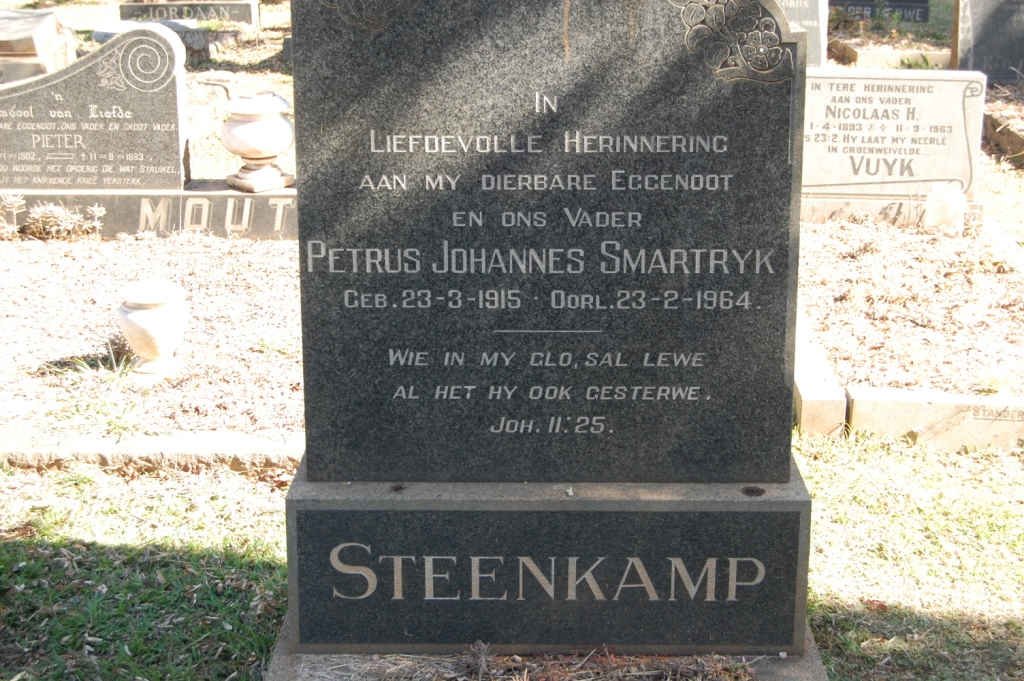 STEENKAMP Petrus Johannes Smartryk 1915-1964